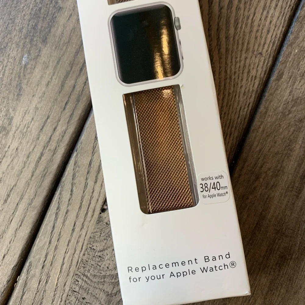 Posh Tech Stainless Steel Mesh Replacement Band for Apple Watch - Rose Gold